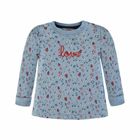 Bluzka dziewczęca z długim rękawem, niebieska, Kanz