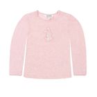 Bluzka dziewczęca z długim rękawem, różowa, Kanz