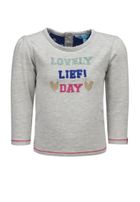 Bluzka dziewczęca z długim rękawem, szara, Lief