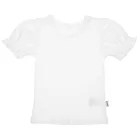 Bluzka dziewczęca z krótkim rękawem, biała, Nicol