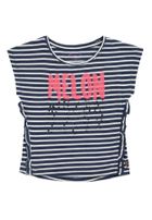 Bluzka dziewczęca z krótkim rękawem, biało-granatowa, Tom Tailor