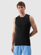 Bluzka męska bez rękawów, czarna, 4F