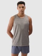 Bluzka męska bez rękawów, szara, 4F