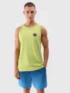 Bluzka męska bez rękawów, zielona, 4F