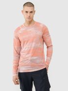 Bluzka męska z długim rękawem, pomarańczowa, 4F