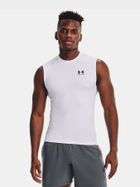 Bluzka termoaktywna męska bez rękawów, biała, Under Armour