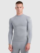 Bluzka termoaktywna męska z długim rękawem, szara, 4F