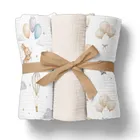 Bocioland, pieluszki muślinowe, marszczone, beżowe, 70-70 cm, 3 szt.