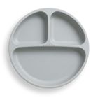 Bocioland, silikonowy talerzyk z przyssawkami i przegródkami, jasny szary