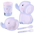 Bocioland, Słoń, zestaw naczyń, 5 elementów