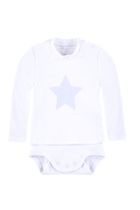 Body chłopięce z długim rękawem, bawełna organiczna, białe, Bellybutton