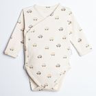 Body chłopięce z długim rękawem, beżowe, Nicol