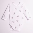 Body chłopięce z długim rękawem, białe, Nicol