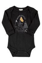 Body chłopięce z długim rękawem, czarne, Mountain Adevntures, Up Baby