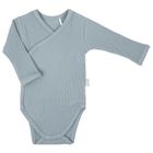 Body chłopięce z długim rękawem, prążkowane, niebieskie, Nicol