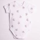 Body chłopięce z krótkim rękawem, białe, Nicol