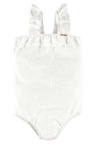 Body dziewczęce na ramiączka, białe, Up Baby