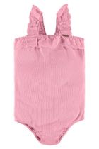 Body dziewczęce na ramiączka, różowe, Up Baby