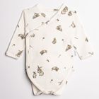 Body dziewczęce z długim rękawem, beżowe, Nicol