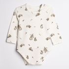 Body dziewczęce z długim rękawem, beżowe, Nicol