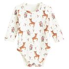 Body dziewczęce z długim rękawem, ecru, Nicol