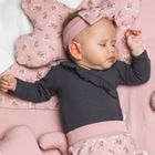 Body dziewczęce z długim rękawem, grafitowe, Nicol