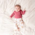 Body dziewczęce z długim rękawem, prążkowane, różowe, Nicol