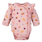 Body dziewczęce z długim rękawem, różowe, Eevi