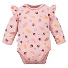 Body dziewczęce z długim rękawem, różowe, Eevi