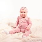 Body dziewczęce z długim rękawem, różowe, Nicol