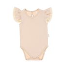 Body dziewczęce z krótkim rękawem, beżowe, Nicol