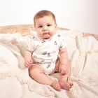 Body dziewczęce z krótkim rękawem, beżowe, Nicol