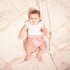 Body dziewczęce z krótkim rękawem, białe, Nicol