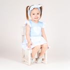 Body dziewczęce z krótkim rękawem, niebieskie, Nicol