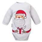 Body niemowlęce z długim rękawem, białe, Eevi