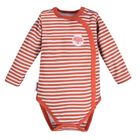 Body niemowlęce z długim rękawem, pomarańczowe, Eevi