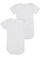 Body niemowlęce z krótkim rękawem, białe, zestaw, 2 szt., Kanz