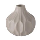 Boltze Home, ceramiczny wazon z tłoczonym wzorem, Esko, średnica 11 cm