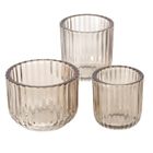 Boltze Home, Sikel, szklane świeczniki w trzech rozmiarach