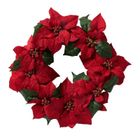 Boltze Home, wieniec świąteczny z kwiatów gwiazdy betlejemskiej, 50 cm