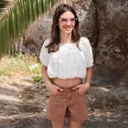 Brązowe jeansowe szorty z regulacją Cool Club