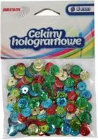 Brewis, cekiny hologramowe, 8 mm, 10g mix