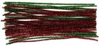 Brewis, druciki kreatywne, metalizowane, zielono-czerwone, 30 cm