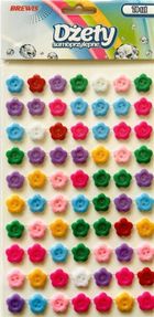 Brewis, dżety samoprzylepne, kwiatki, 70 szt.