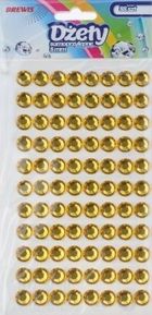 Brewis, dżety samoprzylepne, złote, 8 mm, 88 szt.