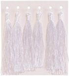 Brewis, frędzelki, chwosty ozdobne, białe, 8 cm, 6 szt.