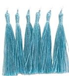 Brewis, frędzelki, chwosty ozdobne, jasnoniebieskie, 8 cm, 6 szt.