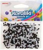 Brewis, koraliki akrylowe, białe czarne, 35 mm