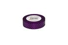 Brewis, wstążka satynowa, w kropki fioletowa, 25mmx22m