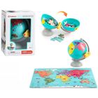 Brimarex, Mapa świata w globusie, puzzle drewniane, 64 elementy